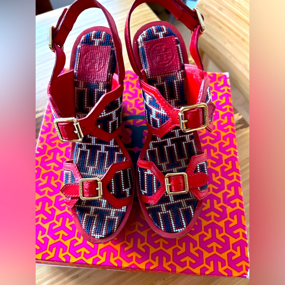Tory Burch Florian Wedge 8.5